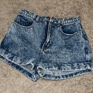 High Waist Denim Shorts